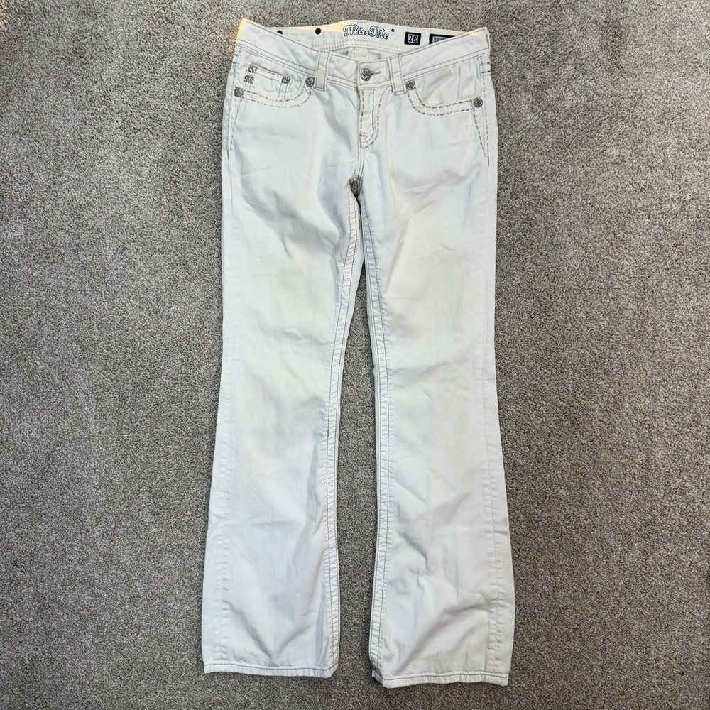 Miss Me Women's Boot Cut Jeans - Light Gray